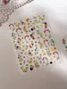 Yitu Adesivos para Unhas Arte de Unhas com Padrão de Formigas Embotado Jardim Monet Coloridos Fofos Florais Doces Decorativos Yt5601