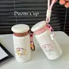 Copo térmico de desenho animado do gato KT, caneca de café estilosa para meninas, portátil e conveniente para estudantes, perfeito para carregar no bolso, adequado para esportes e uso no carro