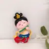 Souvenirs Turísticos Decorativos Culturais e Criativos de Xi'An Luoyang, Doces de Estilo Antigo, Pequeno Brocado, Tendência Nacional, Ímãs de Geladeira Magnéticos de Dama da Dinastia Tang