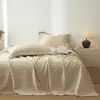 Conjunto de Roupa de Cama Wabi-Sabi de Linho e Algodão Classe A, Conjunto de Três Peças de Algodão Puro Peça Única, Roupa de Cama Simples