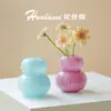 Vaso de vidro criativo de luxo leve para plantas hidropônicas, ornamento de mesa simples em forma de cabaça para decoração de sala de estar