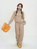 Nuevo conjunto de punto de moda suelto y casual, abrigo tipo suéter de color liso estilo coreano para mujer, para otoño e invierno, transfronterizo