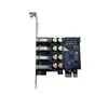 Tarjeta Adaptadora de PC a USB 3.0 para Computadora de Escritorio Tarjeta de Expansión USB 3.0 PCIe para Escritorio 4 Puertos USB 3.2 Gen 1