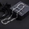 Collar Cruz Oscura Transfronterizo Europeo y Americano para Hombres, Pulsera Estilo Punk, Cadena para Clavícula de Moda con Personalidad Hip-Hop, Cadena para Suéter