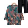 Roupa de verão plus size para mães plus size de meia-idade e idosas, roupas de verão para avós, blusa feminina