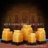Ornatos de Selo de Cabeça de Dragão de Jade Bege Natural Atacado, Selo Imperial, Ornatos Feng Shui para Mesa de Sala de Estar, Casa e Riqueza