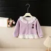 Nuevo Cardigan Abrigo de Moda de Princesa para Niñas Primavera y Otoño, Cardigan de Hongo Tridimensional Estilo Coreano para Salidas