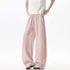 Pantalones Casuales de Pierna Ancha Rectos Holgados Transpirables Finos de Moda Estilo Coreano Verano 2026 Talla Grande Caídos Largos