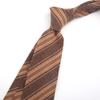 Corbata de Algodón Poliéster para Hombre Otoño e Invierno Color Curry Rayas Cuadros 7cm Casual Británico Vintage Corbata Rojo Café