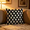 Nueva almohada decorativa popular transfronteriza, funda de lino, cojín con estampado de fantasma de Halloween, almohada decorativa para sofá al por mayor