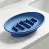 Caja de Jabón de Silicona Soporte de Jabón para Uso Doméstico Baño Soporte de Jabón con Drenaje Dormitorio Estudiantil Soporte de Jabón Estilo Lujo Ligero