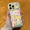 Chica Linda Adecuada para Apple 17 Hilo de Plumas Crema Funda para Teléfono Móvil Iphone16Promax Dibujos Animados 15/14 Piezas
