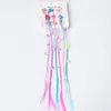 Temu Xiyin Venda Quente Extensão de Cabelo Colorida Infantil Peruca Acessórios de Cabelo Corda Colorida Trançada Adorno de Cabeça Elástico com Contas Artefato para Trançar Cabelo