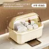 Caja de almacenamiento para armario de cocina con tapa, vajilla, platos, almacenamiento doméstico, estante de almacenamiento, recipiente de plástico, palillos, platos, escurridor de platos.