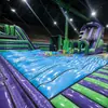 Castillo Inflable, Área de Atracción Grande al Aire Libre, Parque de Trampolines al Aire Libre para Niños, Instalaciones de Entretenimiento, Parque Temático, Castillo Travieso