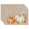 2026 Nuevos Manteles Individuales Transfronterizos de Acción de Gracias Lino Estampado de Calabaza de Otoño Manteles Individuales Servilletas Decoración de Manteles Individuales Amazon