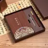 Cuaderno Tejido de Bambú Estilo Chino A5 Grueso Bloc de Notas de Negocios Creativo Tendencia Nacional Retro Corporativo Logo Personalizado