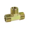 Conector de Tres Vías con Rosca Exterior para Tubería de Aceite de Alta Presión, Rosca Exterior Estándar Británica de 2/3/4 Pulgadas Tipo A/C/D Acero al Carbono Conector Hidráulico