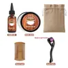 Set de cuatro piezas para el cuidado de la barba con romero transfronterizo, aceite para barba hidratante y de peinado, aceite esencial para el cuidado de la barba de hombres, bálsamo para barba