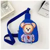 Nuevo Oso de Vestir Niños y Niñas Bolso Cruzado para Salir Dibujo Animado Bolso de Pecho Infantil Mochila Pequeña de Viaje para Bebé para Mujeres