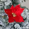 Cortes de Flores de Navidad Multicolor Accesorios para Decoración de Árboles de Navidad Decoraciones de Flores de Navidad de Terciopelo Otros Li Chen