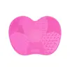 Almofada de limpeza de silicone personalizada para maçã, almofada de limpeza de pincéis de maquiagem, almofada de limpeza de pincéis de maquiagem, almofada de limpeza de silicone com ventosa