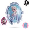 Tarjeta Individual Genuina Autorizada Tema Hielo y Nieve Princesa Elsa Anna Decoración Fiesta de Cumpleaños Infantil Globo de Película de Aluminio
