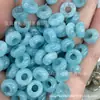 Contas de cristal natural ágata jade com furo grande 5*10mm contas de ábaco acessórios para colar pulseira DIY feitos à mão