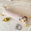 Almohada larga de gasa de doble capa 100% algodón que se ajusta a las piernas, cojín lindo de dibujos animados de algodón puro, almohada para dormir de lado con soporte lumbar, almohada larga con soporte lumbar
