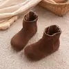 Botines Retro Cortos Estilo Coreano para Niños 2026 Otoño/Invierno Nuevas Llegadas Unisex Color Sólido Versátiles Casuales Botas de Cuero Botas tipo Martin para Niñas