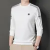 Sudadera de manga larga para hombre, camiseta de manga larga de moda para primavera para hombre, camiseta básica casual de algodón con cuello redondo para hombre, al por mayor