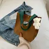 Bolsa de Lona Ins Simple para Mujer 2026 Primavera Verano Estilo Coreano Gran Capacidad para el Trabajo Pequeña Bolso Cruzado Casual de Mano Tela