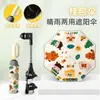 Sombrilla parasol para cochecito de bebé al por mayor, paraguas para niños con esquinas redondeadas, antipinchazos, protección solar, doble uso para sol y lluvia, stock al por mayor, paraguas de pie