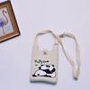 2024 Bolsa de Mão Mini de Tricô Guofeng Panda Bolsa de Celular Fashion Guofeng Bolsa de Ombro Bolsa Casual Versátil