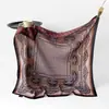 Nuevo Pañuelo Cuadrado de Terciopelo Impreso por Ambos Lados para Mujer, Estilo Coreano Retro Patrón de Espiga 90 Pañuelo de Seda con Elegante Chal Lote