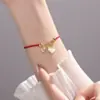 Pulsera Roja de Cuerda Benming Zodiac Guochao Estilo Femenino Lujo Ligero Ojo de Gato Ojo de Tigre Cuerda Tejida a Mano Joyería de Mano Festiva