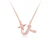 Collar de circón de meteorito para mujer verano lujo ligero moda japonesa y coreana nicho diseño temperamento exquisito cadena de clavícula estilo simple de Ins