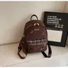 Mochila Fosca Retrô para Mulheres 2025 Nova Moda Outono e Inverno Versátil Mochila Escolar Estilo Estrangeiro Mochila de Viagem