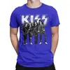 Talla europea transfronterizaCamiseta gráfica de banda clásica top KISS camiseta de hombre negro azul gris
