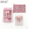 Set de brochas de maquillaje más vendido transfronterizo, incluye brochas para rubor, base y maquillaje facial, empaquetado en una caja con un estuche para brochas, venta al por mayor desde el fabricante