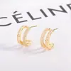 Novos Brincos Exquisitos Cravejados com Zircônia, Elegantes e Versáteis para Uso Diário, Brincos com Pino de Prata S925, Brincos Personalizados de Luxo Acessível de Alta Qualidade