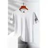 Comercio exterior 2024 verano exterior ropa ice-dry para hombre T-shirt de manga corta talla L-8XL talla grande cuello redondo sudadera transpirable
