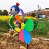 Nuevo molino de viento de dibujos animados tridimensional de colores plásticos color cuadrado tradicional puesto venta caliente juguete para niños Molino de Viento Joven