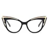 Jamie L0125 Novos Óculos Cat-Eye, Óculos Cat-Eye de Moda Europeia e Americana com Filtro de Luz Azul, Estilosos e Versáteis, Podem Ser Personalizados para Miopia