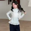 Conjunto de Primavera y Otoño para Niñas 2026 Nuevo Casual Estilo Coreano Niños Medianos y Grandes Sudadera con Lazo y Pantalones de Chándal Conjunto de Dos Piezas