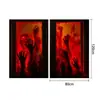 Decoración de Ventana de Casa Embrujada de Terror Popular Transfronteriza para Halloween, Banderín Doble de Fondo de Mano Fantasma Emocionante, Cubierta de Ventana