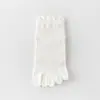 Meias de Cinco Dedos para Mulheres, Meias Curtas, Algodão Puro, Estilo Fino de Verão, Antiodor, Meias de Dedos com Malha Respirável, Cor Sólida, Meias de Corte Baixo com Dedos Separados, Meias Invisíveis