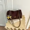 Bolso bandolera retro color Maillard de gran capacidad para mujer, súper popular, versátil, bolso de hombro, moda, para el trabajo, bolso cruzado