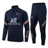 2122 Ropa de Entrenamiento de Fútbol Infantil Paris para Hombres y Mujeres Manga Larga Primavera, Otoño e Invierno Leggings de Fútbol Maillots Neymar Messi