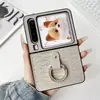 Soporte de Anillo de Dibujos Animados Adecuado para Huawei Pocket 2, Funda de Cuero Creativa para Huawei P50 Pocket Pantalla Plegable, Diseño Simple
